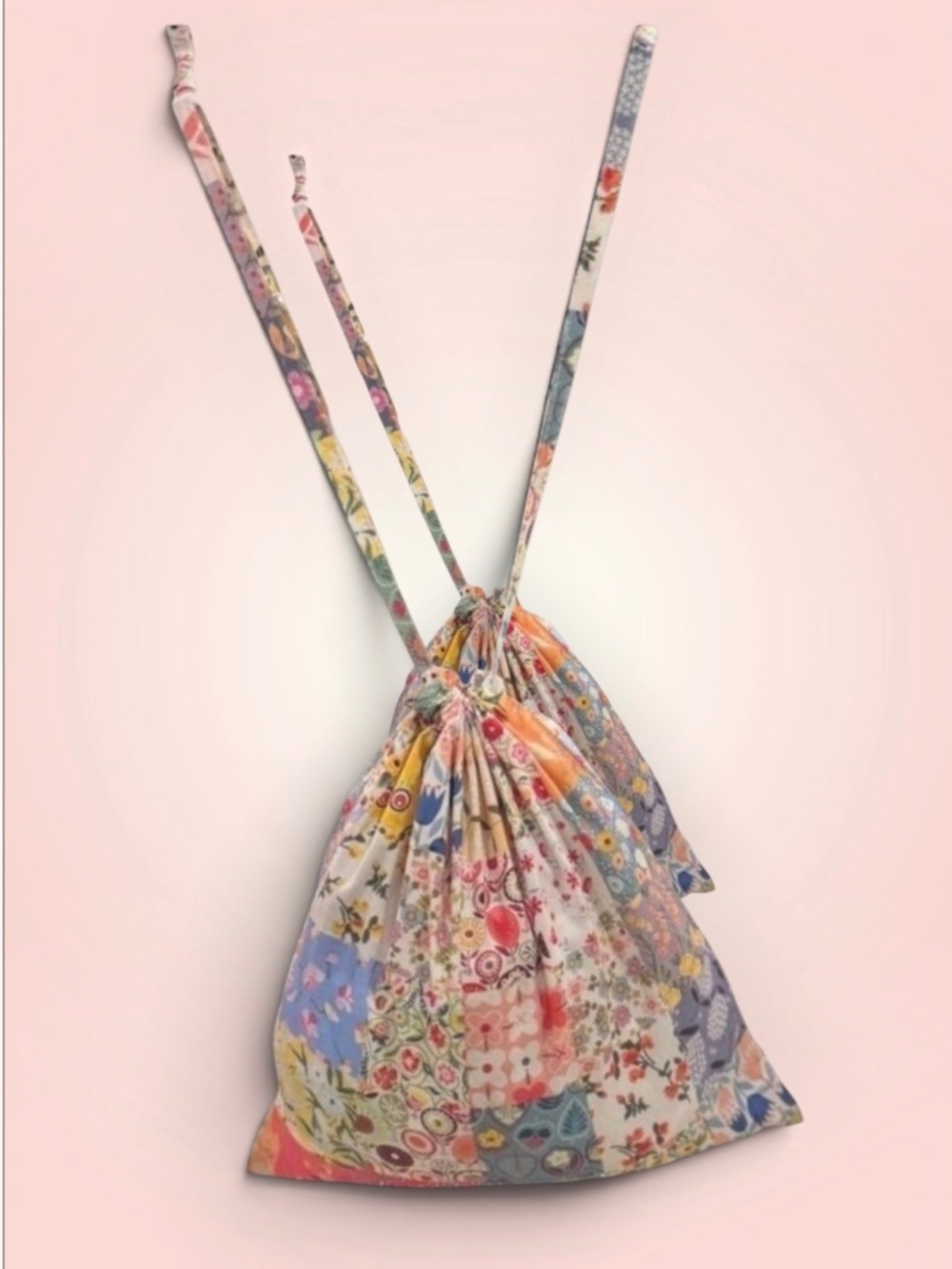 Drawstring Backpack Retro Print